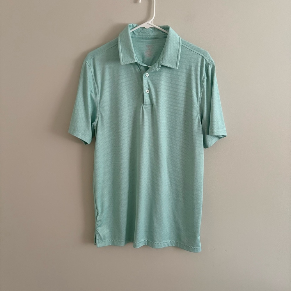 Members Mark Performance Polo Men’s Small Teal Aqua Golf